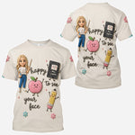 Happy To See Your Face - Personalized Teacher All Over Shirt