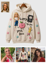 Happy To See Your Face - Personalized Teacher All Over Shirt