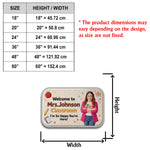 So Happy You're Here - Personalized Teacher Non-Slip Tufted Rug