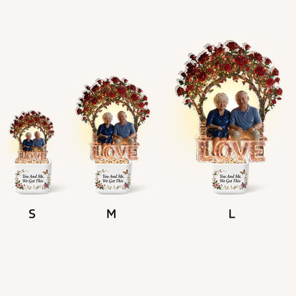 You & Me, We Got This - Personalized Couple LED Light Ceramic Pot