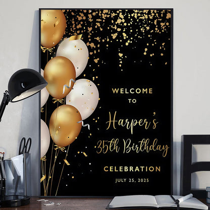 Happy Birthday - Personalized Birthday Canvas And Poster