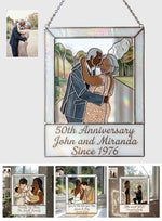Keep All Moments - Personalized Couple 3D Printed Glass Suncatcher