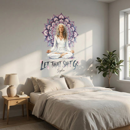 Let That Sh*t Go - Personalized Yoga Decal Die Cut