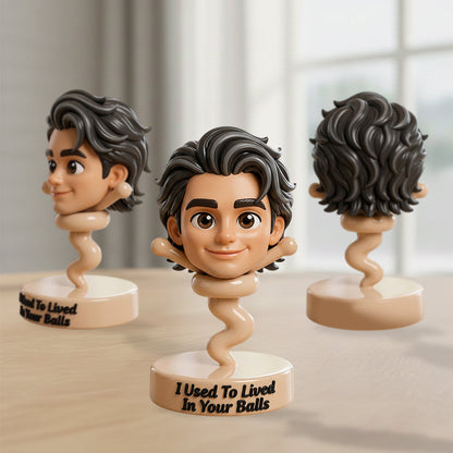 Any Photo Used To Lived In Your Balls Funny Gift For Dad - Personalized Father Premium 3D Figurine