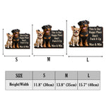 Happy Place - Personalized Dog Wood Sign With Stake