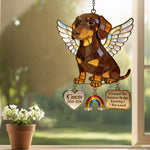 Forever In My Heart - Personalized Dog Window Hanging Suncatcher With Charms