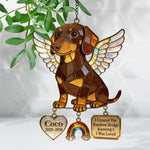 Forever In My Heart - Personalized Dog Window Hanging Suncatcher With Charms