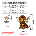 Forever In My Heart - Personalized Dog Window Hanging Suncatcher With Charms