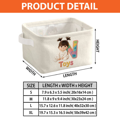 Little Helper Basket - Personalized Kid Rectangle Storage Basket