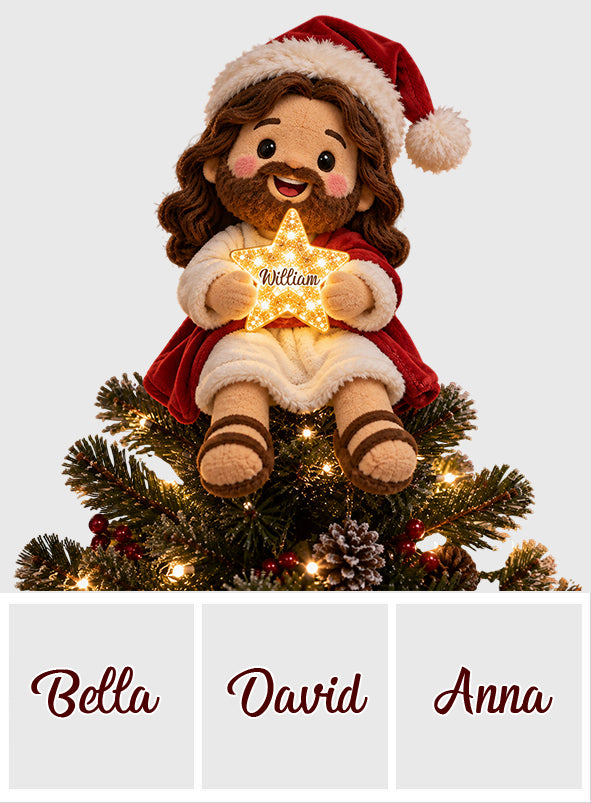 Merry Christmas - Personalized Christian LED Light Tree Topper