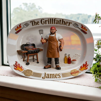 The Grillfather - Personalized Father Plate