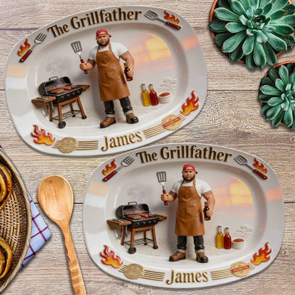 The Grillfather - Personalized Father Plate