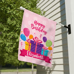 Happy Birthday - Personalized Birthday Garden Flag