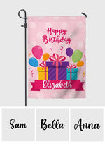 Happy Birthday - Personalized Birthday Garden Flag