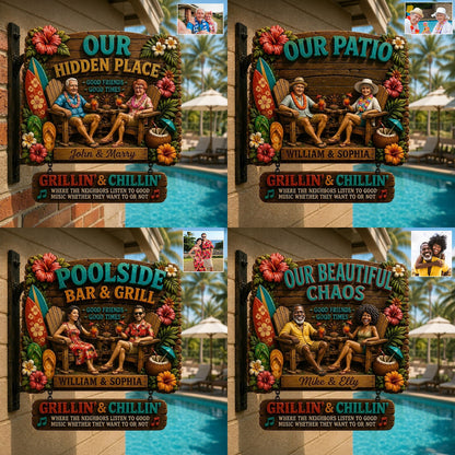 Welcome to Our Pool, Pool Sign - Personalized Wooden Wall Mount Sign