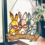 Grandma's Peeps Best Easter Gift - Personalized Grandma Window Hanging Suncatcher Ornament