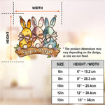 Grandma's Peeps Best Easter Gift - Personalized Grandma Window Hanging Suncatcher Ornament