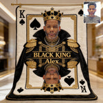 Black King - Personalized African American Blanket