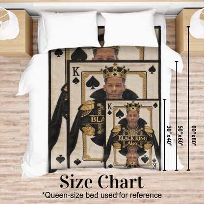Black King - Personalized African American Blanket