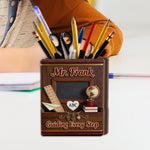 Vintage Teacher - Personalized Teacher Wooden Desk Organizer