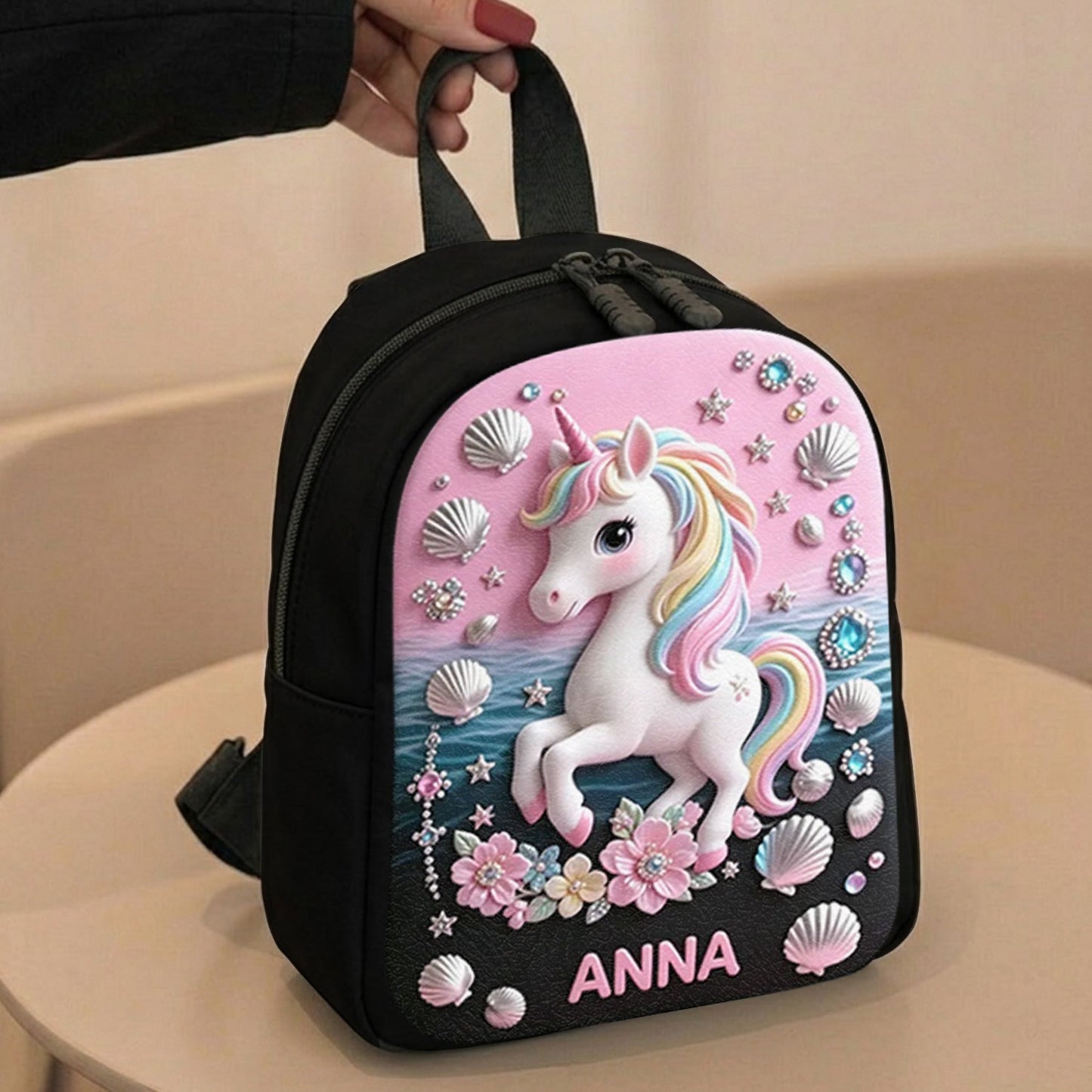 Back To School Gift Idea - Personalized Kid Changeable Leather Patch Backpack