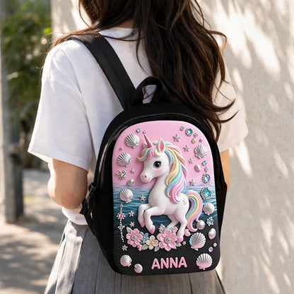 Back To School Gift Idea - Personalized Kid Changeable Leather Patch Backpack