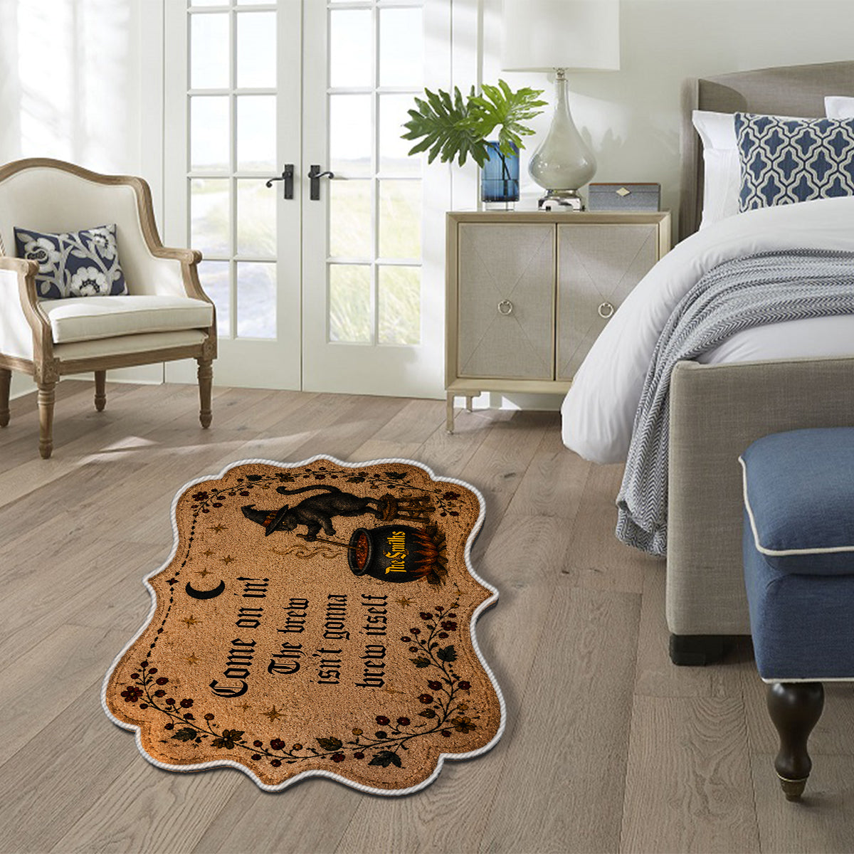 Come On In The Brew Doesn't Brew Itself - Personalized Witch Non-Slip Tufted Rug