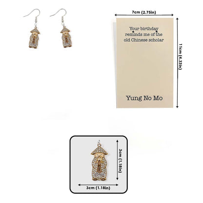 Happy Birthday - Personalized Birthday Earrings With Card