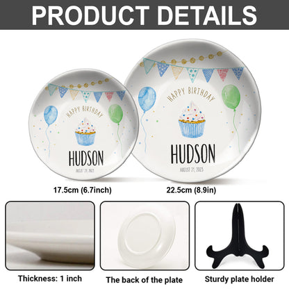Happy Birthday - Personalized Birthday Ceramic Round Plate