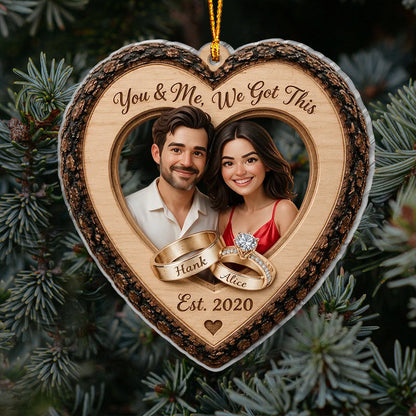 Our Christmas Together - Personalized Couple Ornament