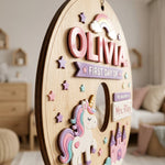 First Day Of School Sign Gift For Kids - Personalized Kid 2 Layered Wood Sign / Wood Plaque