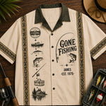 Gone Fishing - Personalized Fishing Hawaiian Shirt