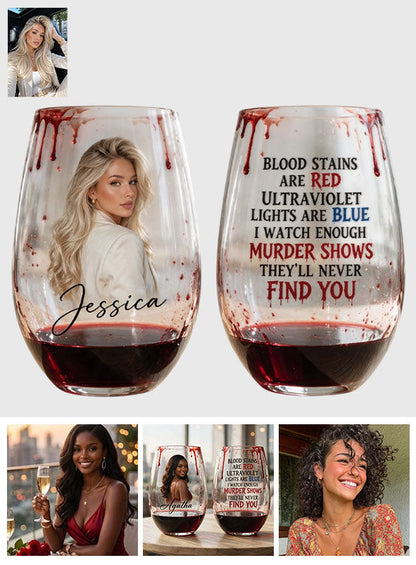Bloody Sip - Personalized Wine All Over Wine Glass