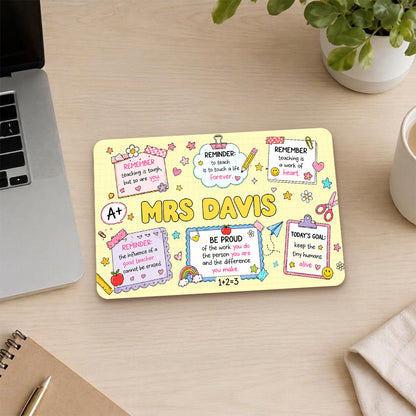 Back To School, Teacher Gift Idea - Personalized Teacher Mouse Pad Custom Shape