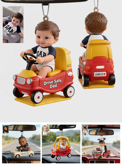 Drive Safe Daddy - Personalized Father Custom Made 3D Minifigure Ornament