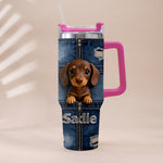 Love My Pet - Personalized Pet Tumbler With Plush Charm