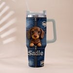Love My Pet - Personalized Pet Tumbler With Plush Charm