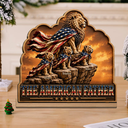 Best Dad/Grandpa In The Wild - Personalized Father 2 Layered Big Freestanding