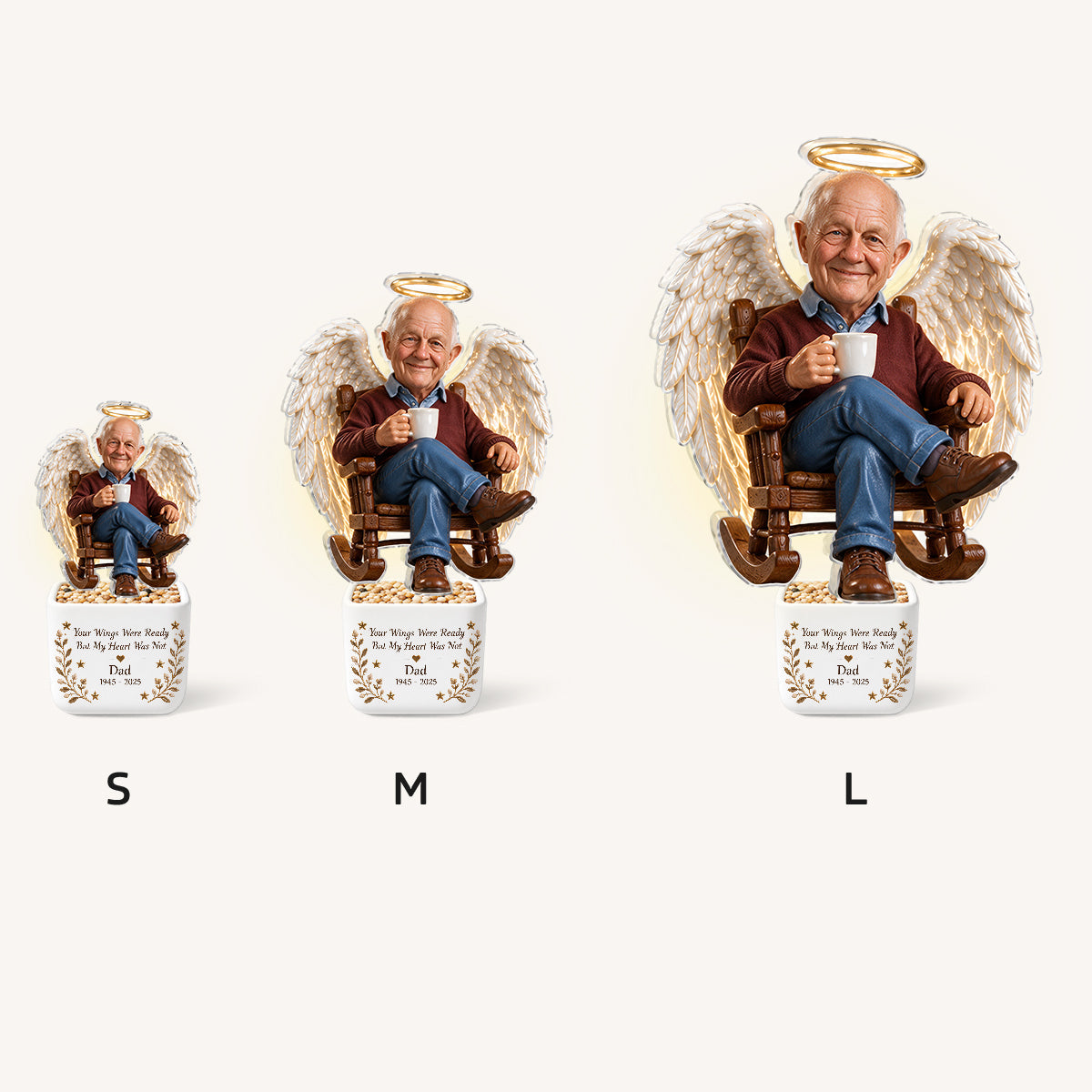Miss You Forever - Personalized Memorial LED Light Ceramic Pot