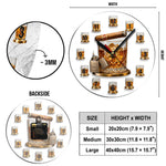 Time For Whiskey & Cigar - Personalized Whisky Acrylic Wall Clock