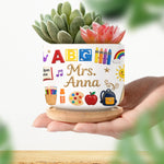 Teacher Gifts - Personalized Teacher Ceramic Plant Pot