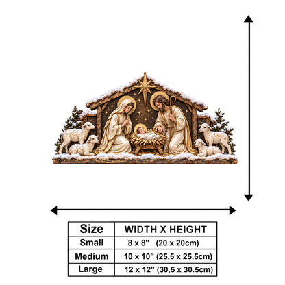 The Holy Family - Personalized Christian Wooden Wall Mount Sign