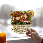 Custom Any Photo - Personalized Highland Cow Window Hanging Suncatcher Ornament