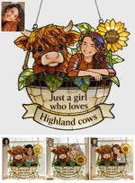 Custom Any Photo - Personalized Highland Cow Window Hanging Suncatcher Ornament