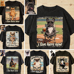 Custom Any Photo I Live Here Now - Personalized Dog Wash T-Shirt