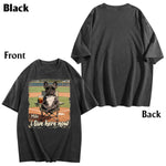 Custom Any Photo I Live Here Now - Personalized Dog Wash T-Shirt