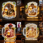 Cheers & Beers, Bar Decoration - Personalized Beer Neon LED Light Sign