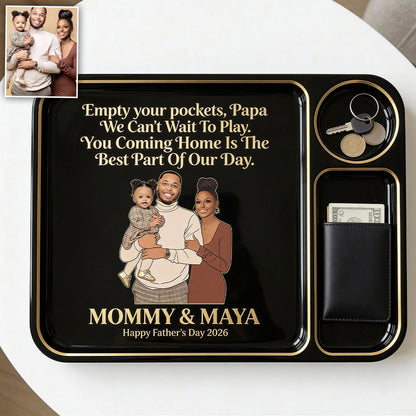 Father's Day Gift, Key & Wallet Tray - Personalized Father Catch-All Tray