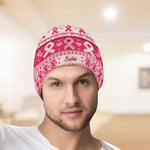 Pink Ribbon Love & Hope - Personalized Breast Cancer Awareness Beanie Hat