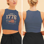 America 250th Anniversary, Birthday Gift - Personalized Birthday Crop Tank Top
